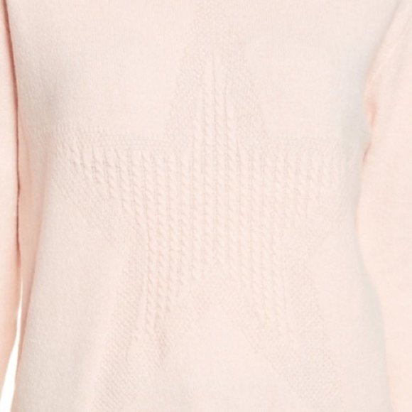 WIT & WISDOM Women's Cable Knit Star Sweater Pink Large - Picture 3 of 11